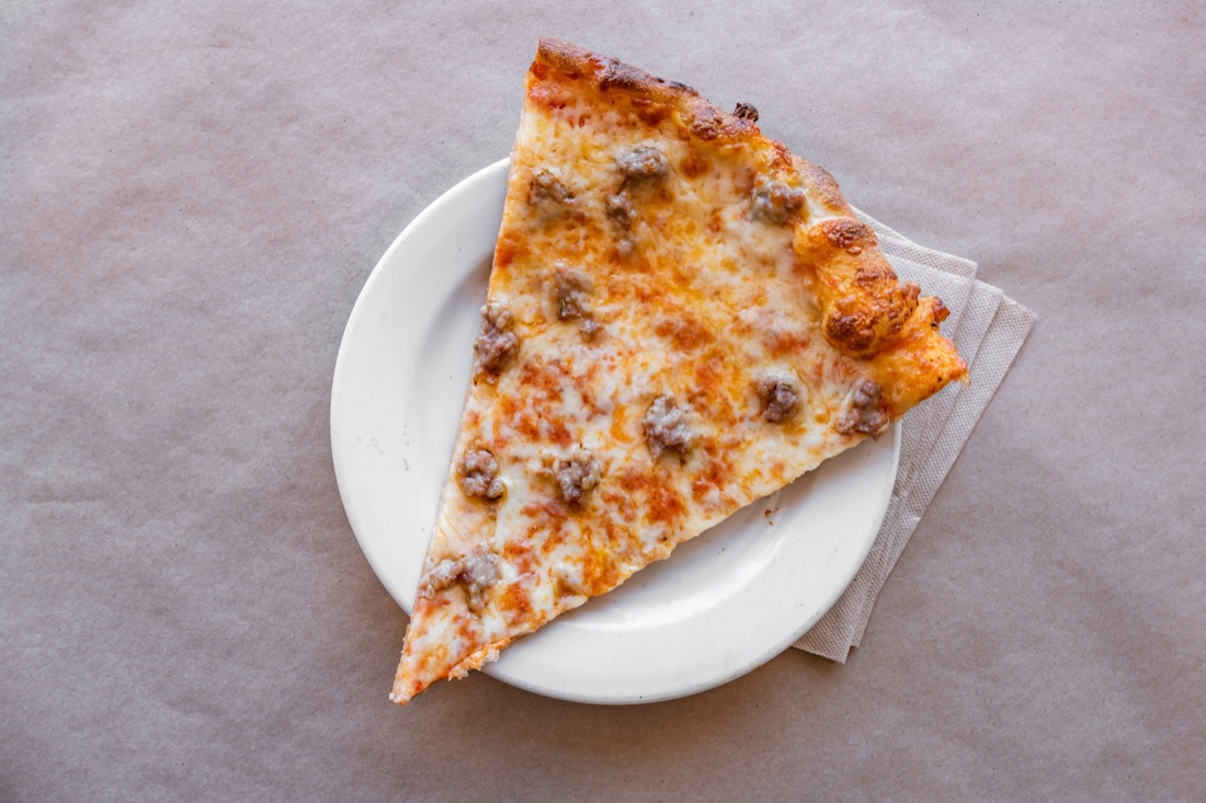 Sausage pizza slice from Gigi's