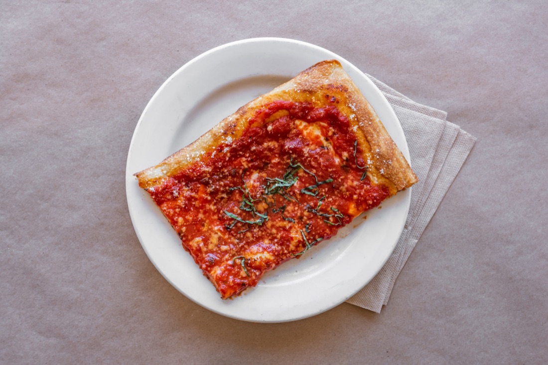 Staten Island Pie square slice from Gigi's